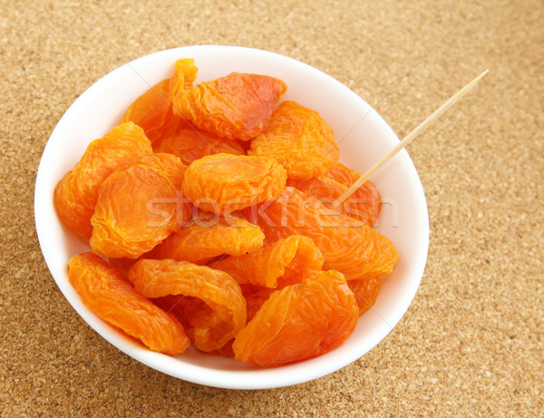 Dried apricots with toothpick Stock photo © leungchopan