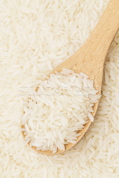 Blanco arroz cucharadita té grano comida Foto stock © leungchopan