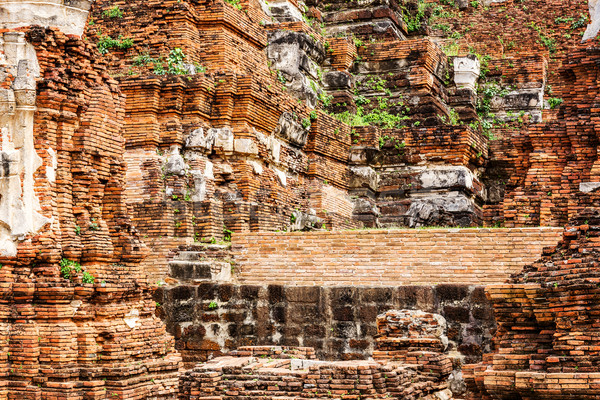 Pagode Thailand Tempel Bau Landschaft rock Stock foto © leungchopan