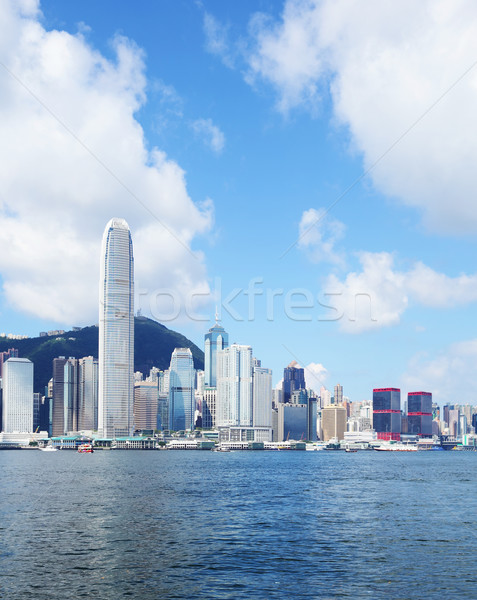 Pénzügyi negyed Hongkong üzlet épület város sziluett Stock fotó © leungchopan