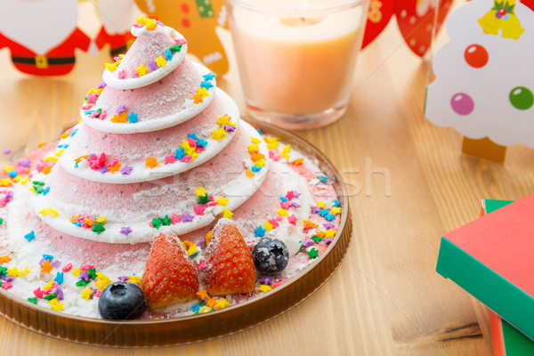 Christmas cake and decoration Stock photo © leungchopan