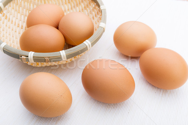 яйцо фон куриные фермы корзины Сток-фото © leungchopan