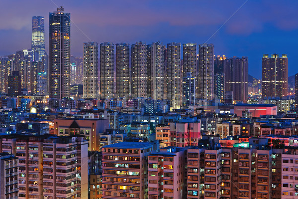 apartment building at night Stock photo © leungchopan