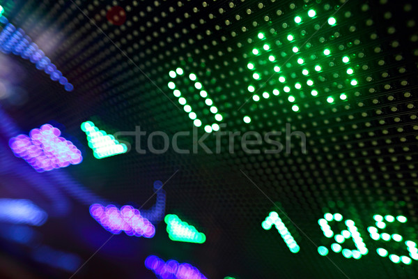 Bursa de Valori preţ afişa abstract monitoriza albastru Imagine de stoc © leungchopan