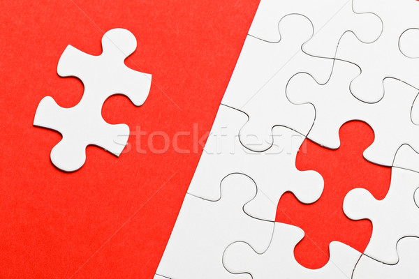 Unvollständig Puzzle Familie Netzwerk Team rot Stock foto © leungchopan