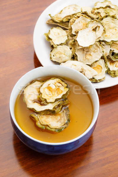 Száraz keserű dinnye tea gyümölcs csoport Stock fotó © leungchopan