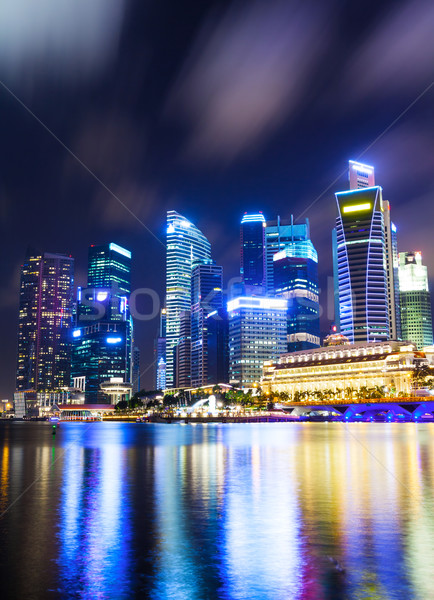 Foto d'archivio: Singapore · notte · acqua · costruzione · skyline · corporate