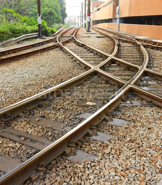 鉄道 道路 列車 将来 鋼 行 ストックフォト © leungchopan