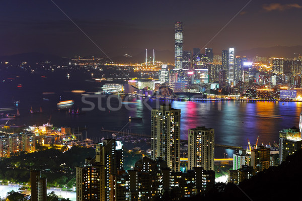 kowloon at night Stock photo © leungchopan