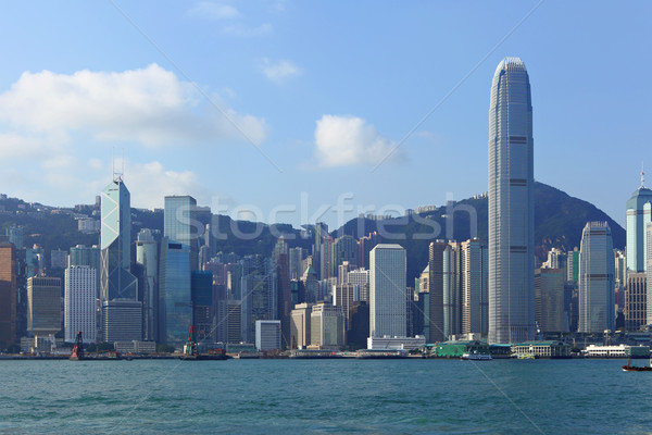 Hong Kong business kantoor stad landschap gebouwen Stockfoto © leungchopan