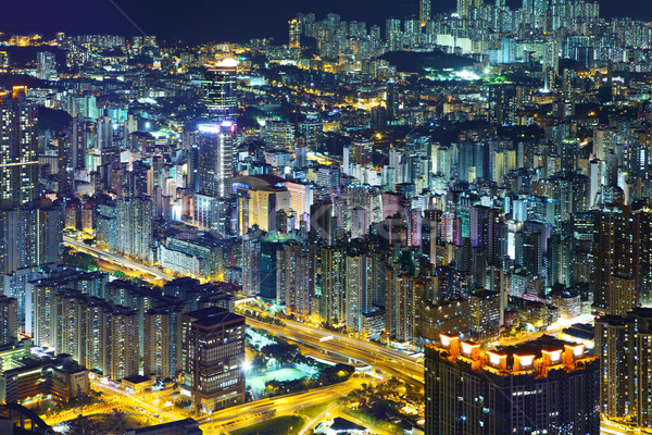 Woon- gebouw centrum Hong Kong Stockfoto © leungchopan