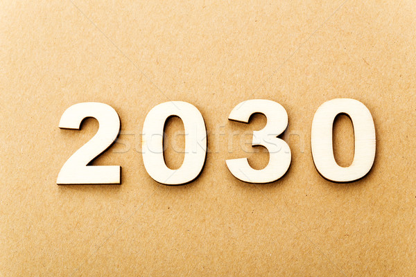 Wooden text for year 2030 Stock photo © leungchopan