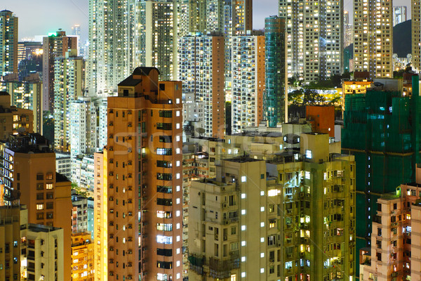 Mieszkaniowy budynku Hongkong Zdjęcia stock © leungchopan
