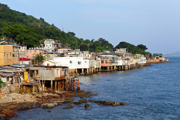 village of Lei Yue Mun in Hong Kong Stock photo © leungchopan