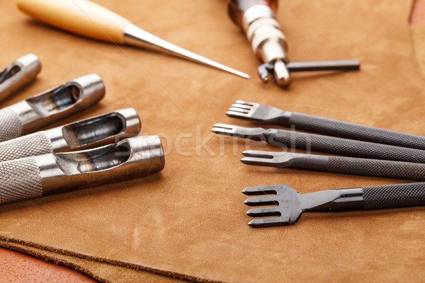 Stock photo: Handmade Leather craft tool