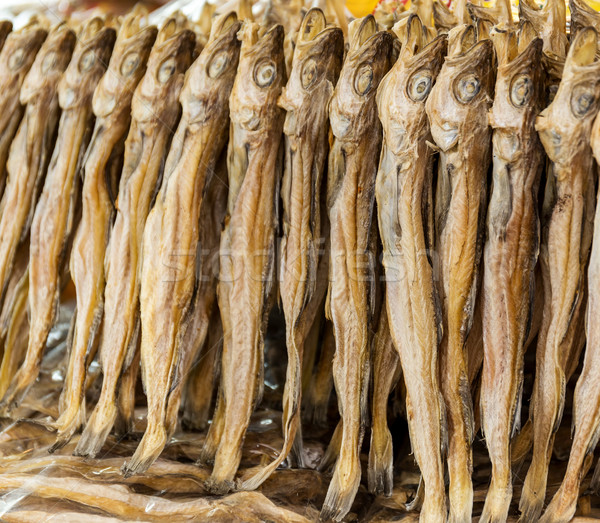 Tuzlu balık pazar kral somon deniz ürünleri Stok fotoğraf © leungchopan