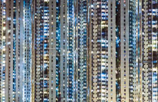Woon- gebouw Hong Kong Stockfoto © leungchopan