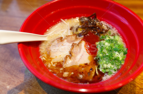 Japanese ramen carne cinese cucchiaio Foto d'archivio © leungchopan