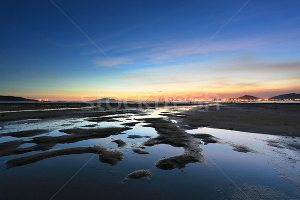 beach and sea sunset Stock photo © leungchopan