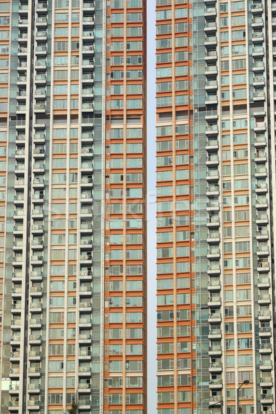 Zatłoczony apartamentu budynku budowy projektu domu Zdjęcia stock © leungchopan