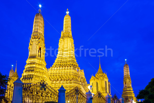 Wat Arun in Bangkok at night Stock photo © leungchopan