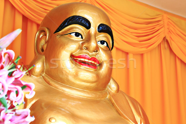 Dourado buda olho rir gordura deus Foto stock © leungchopan