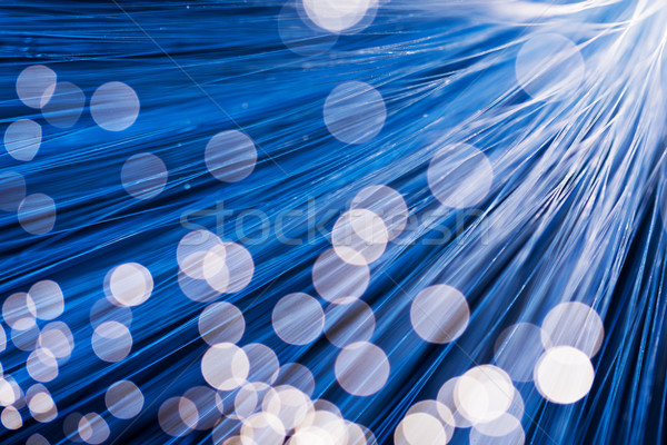 纖維 光學 藍色 計算機 背景 科學 商業照片 © leungchopan