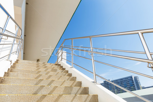 Cement trappenhuis vloer architectuur beton stappen Stockfoto © leungchopan