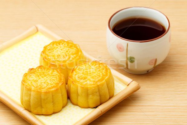 Mooncake and tea Stock photo © leungchopan