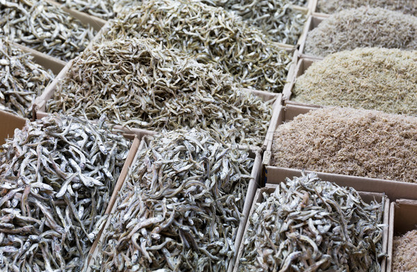 Dried anchovy fish Stock photo © leungchopan