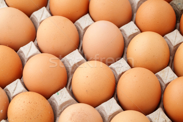 Farm egg in paper container Stock photo © leungchopan