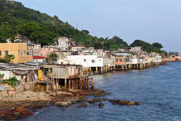 fishing village of Lei Yue Mun in Hong Kong Stock photo © leungchopan