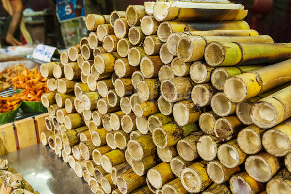 Stock foto: Thai · Überlieferung · Bambus · Reis · Straße · Markt