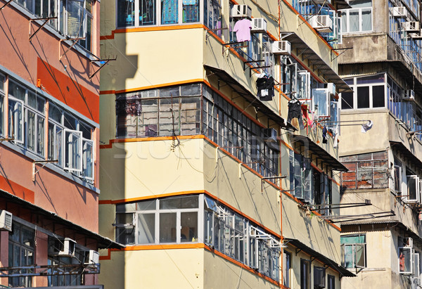 Velho Hong Kong edifício rua casa Foto stock © leungchopan