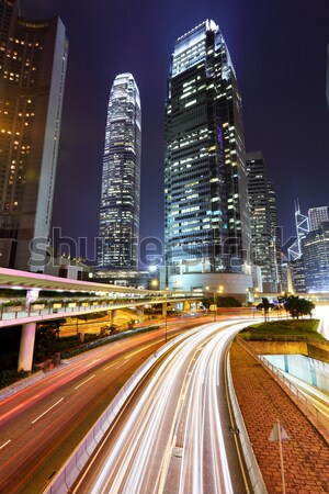 Hong Kong traffic at night Stock photo © leungchopan