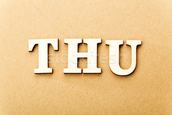 Wooden text for Thursday Stock photo © leungchopan
