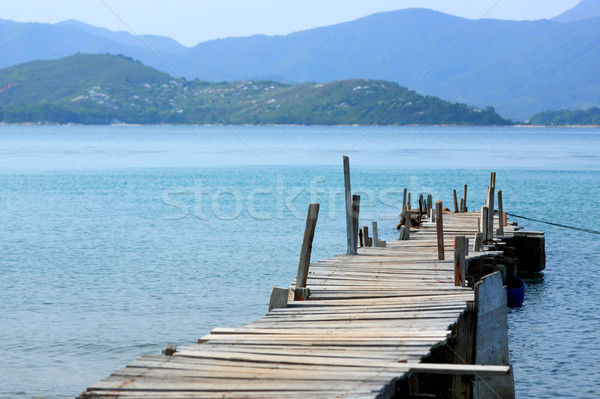 Looking over a pier Stock photo © leungchopan