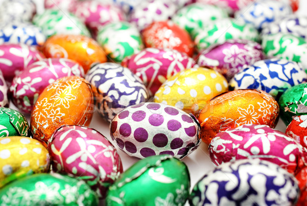 Colorful easter egg background Stock photo © leungchopan
