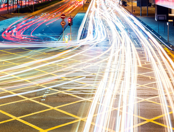 Stock photo: Busy traffic road