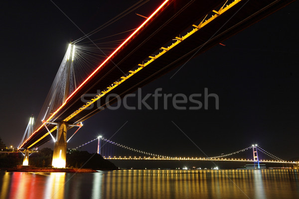 Ting Kau Bridge in Hong Kong Stock photo © leungchopan