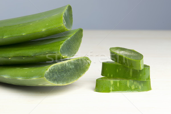 Foto stock: Aloe · frescos · hojas · primer · plano · alimentos · hoja