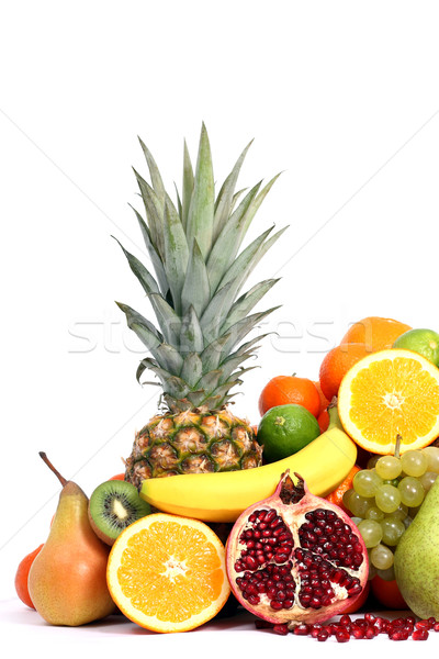 Saludable frutas manzana fondo limón plátano Foto stock © leventegyori