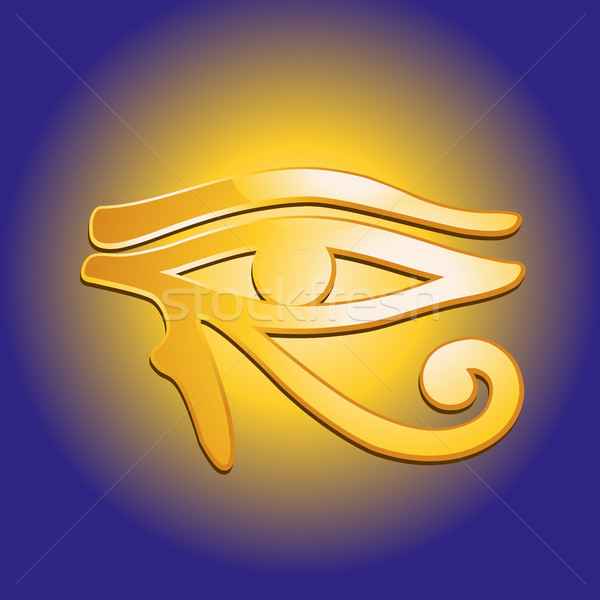 Egipcjanin symbol niebieski magic starożytnych uzdrowienie Zdjęcia stock © Li-Bro