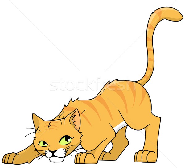 Kot ilustracja cartoon gry domowych komiks Zdjęcia stock © Li-Bro
