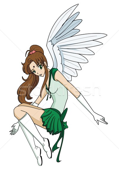 Ilustracja anioł stylu japoński piękna Zdjęcia stock © Li-Bro