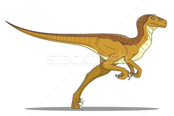 Dinozaur ilustracja uruchomiony ptaków zwierząt Zdjęcia stock © Li-Bro