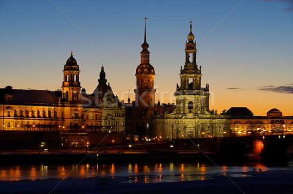 Dresden Altstadt Nacht - Dresden old town night 01 Stock photo © LianeM