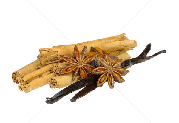 cinnamon stick and star from anis 15 Stock photo © LianeM