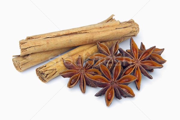 cinnamon stick and star from anis 02 Stock photo © LianeM