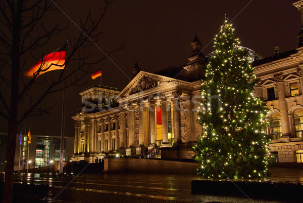 Berlin Reichstag Weihnachten - Berlin Reichstag building christmas 02 Stock photo © LianeM